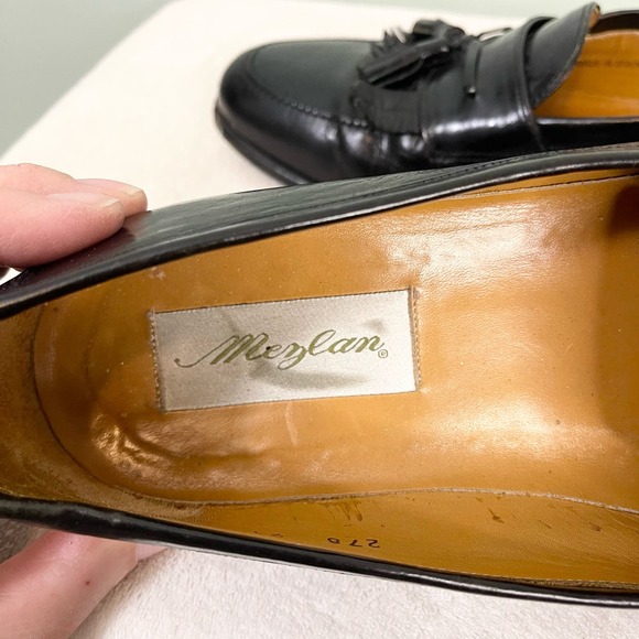 Mezlan Santander Men's Black Leather Kiltie Tassel Loafer Shoes Size 11M - Picture 9 of 12